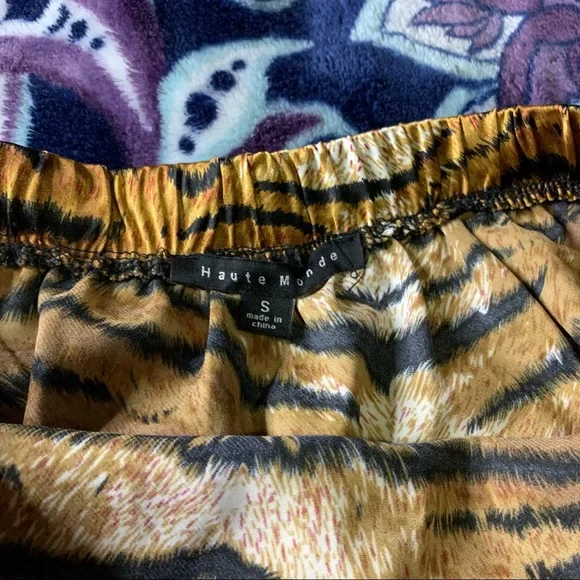 Tiger Print Midi Slip Skirt - Picture 4 of 6